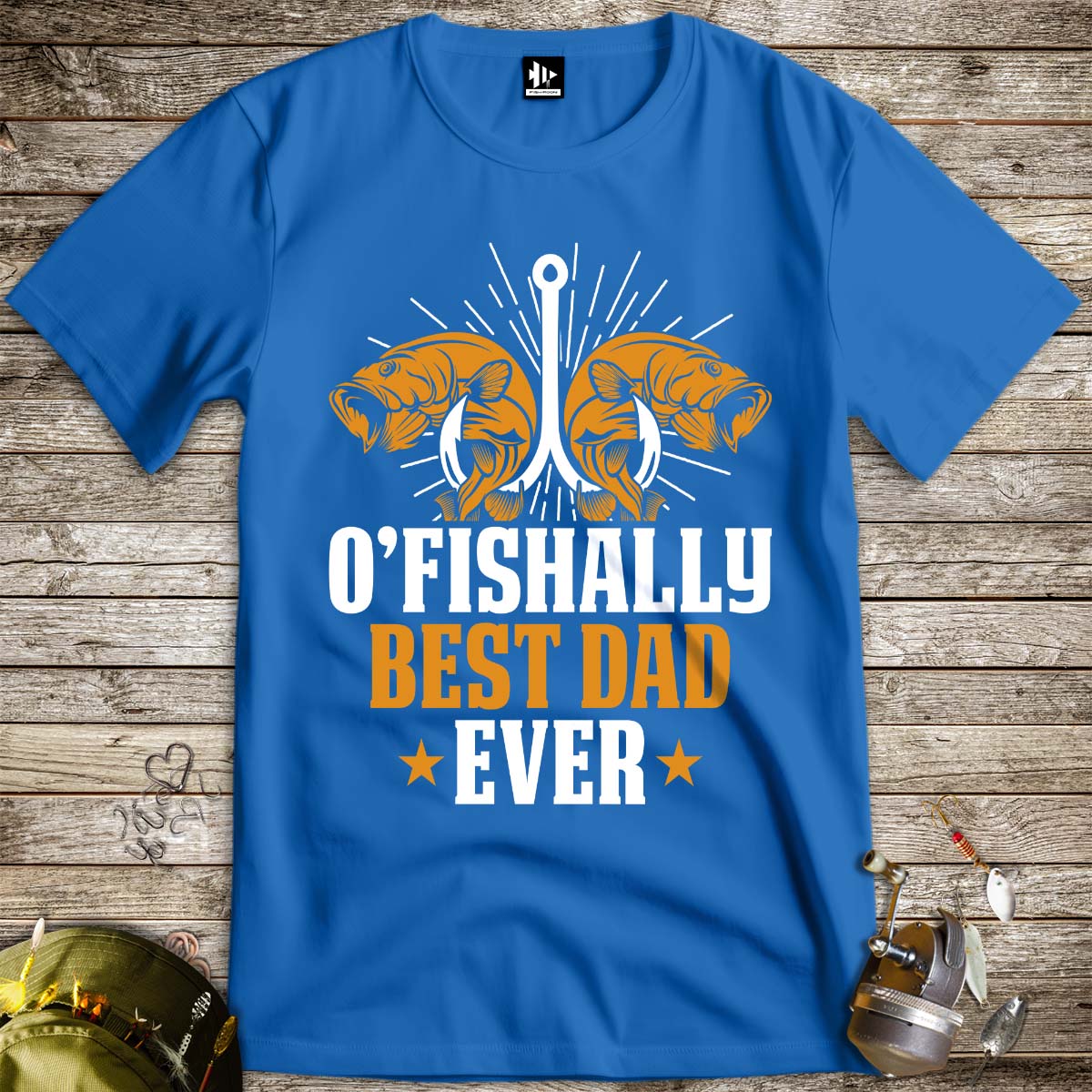 O'Fishally Best Dad Ever Tee-funny fishing t shirt-FISH-ROOM LLC