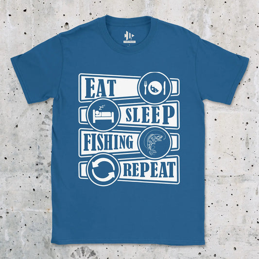 Royal, Eat Sleep Fishing Repeat Tee – fish-room
