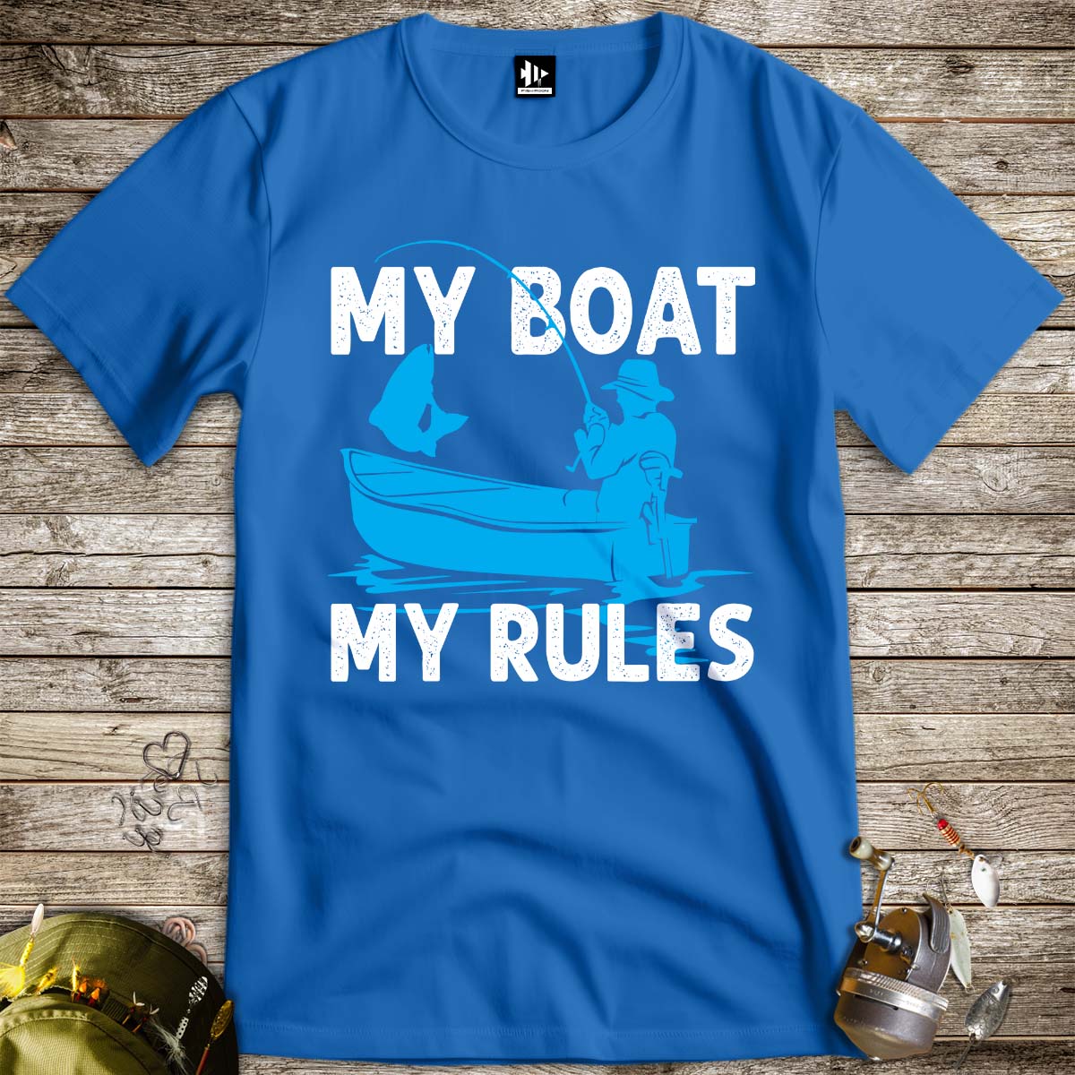 My Boat My Rules Tee-funny fishing t shirt-FISH-ROOM LLC