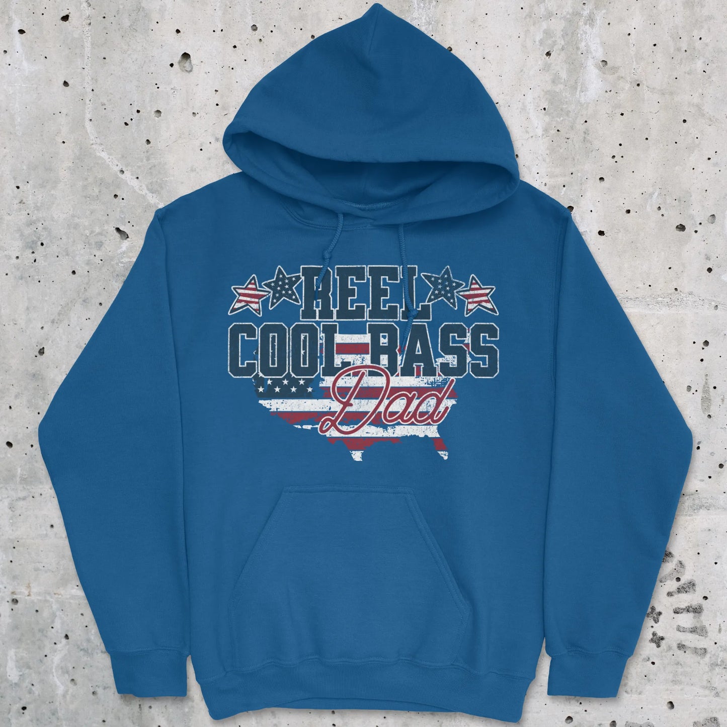 Royal, Reel Cool Bass Dad Hoodie – fish-room