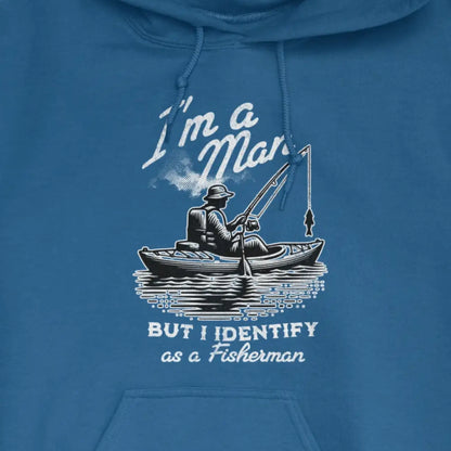 Royal, I'm a Man, But I Identify as a Fisherman Hoodie – fish-room