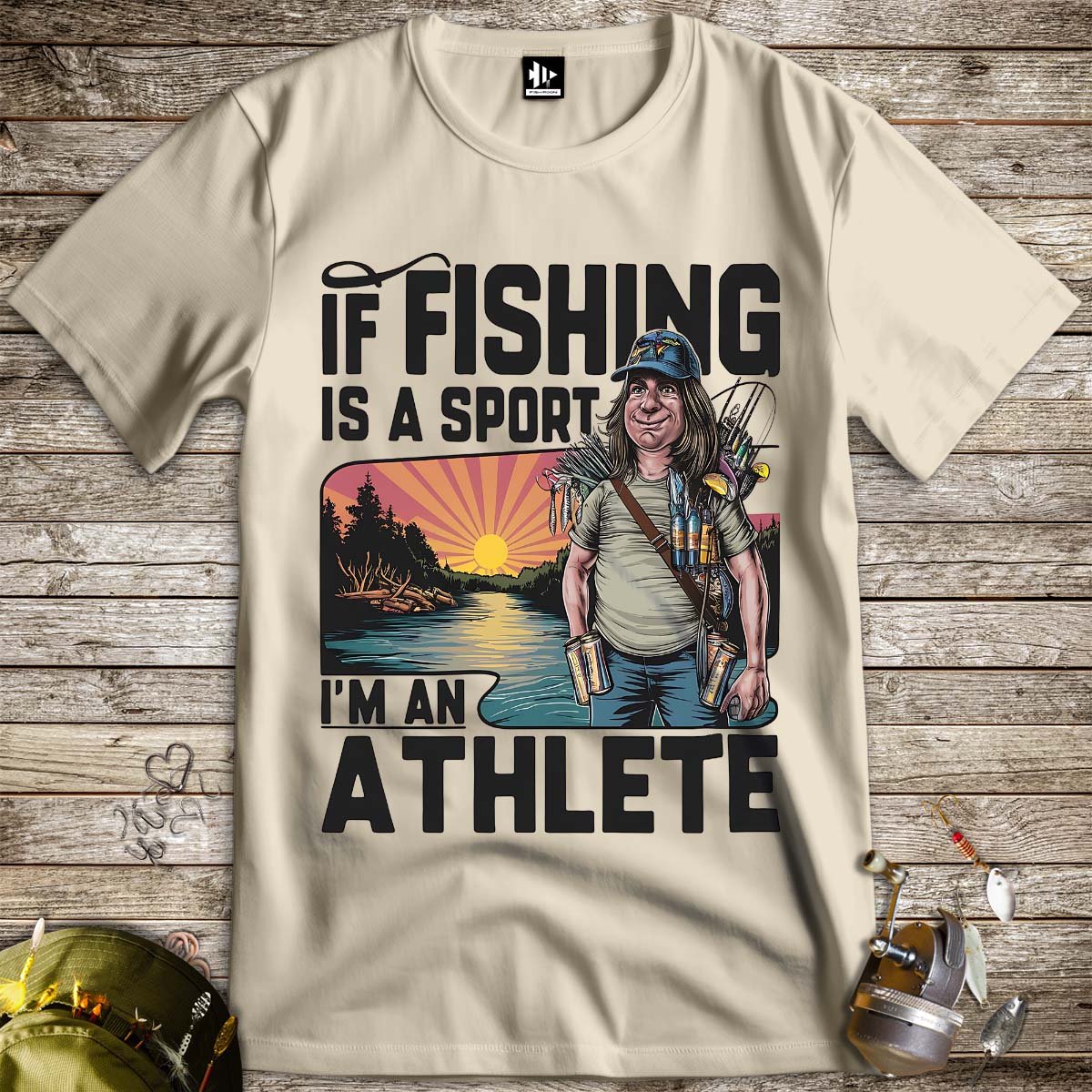 Fishing Athlete Tee-funny fishing t shirt-FISH-ROOM LLC