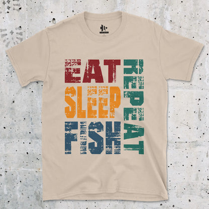 Sand, Eat Sleep Fish Repeat  Tee – fish-room
