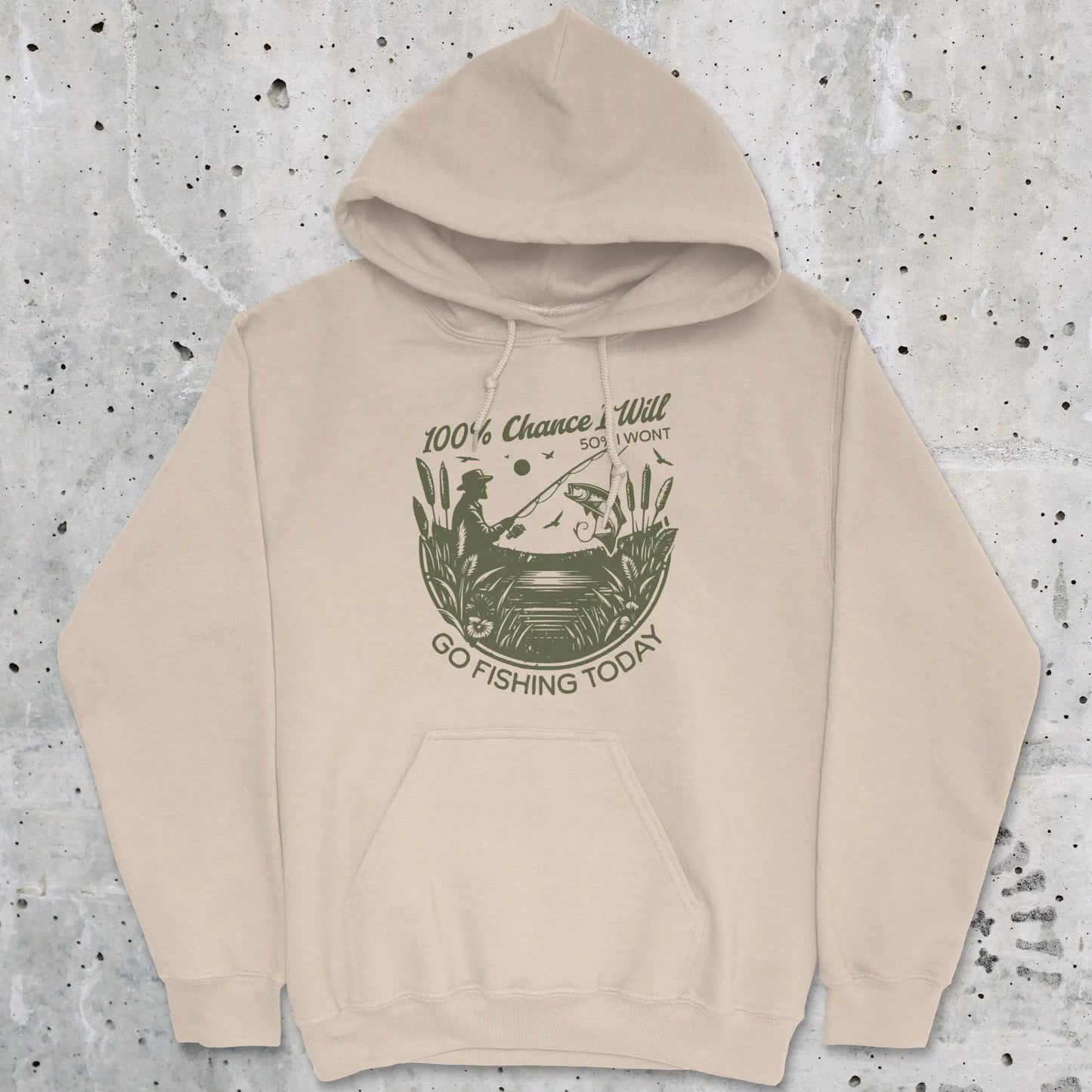 Sand, 100% Fishing Day Hoodie – fish-room
