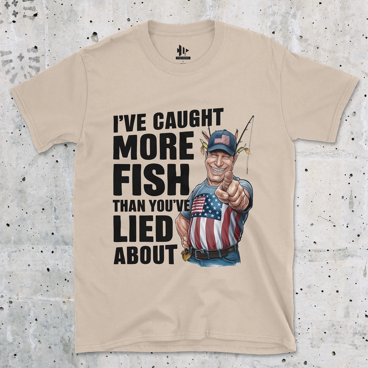 Sand, I've Caught More Fish Than You Lied About USA Tee – fish-room