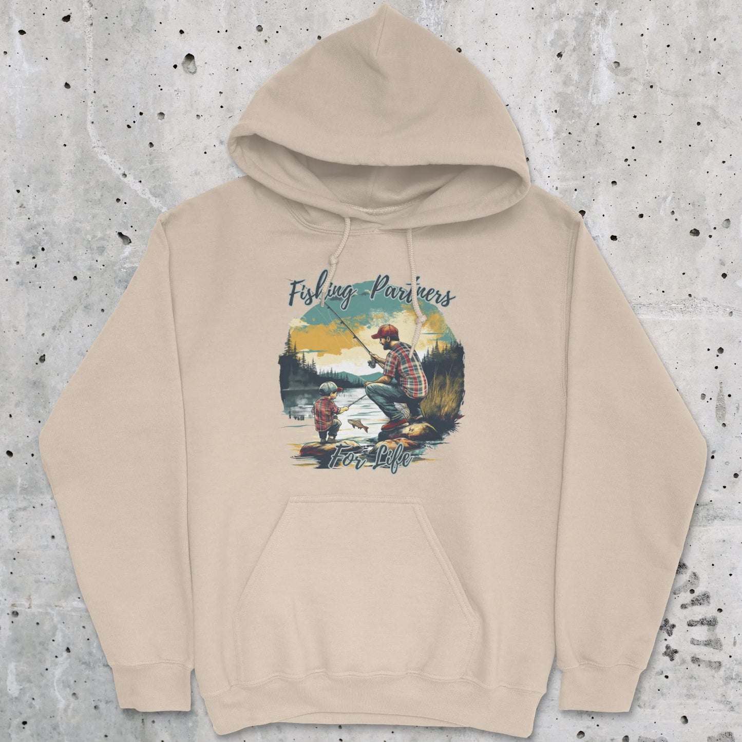 Sand, Fishing Partners for Life Hoodie – fish-room