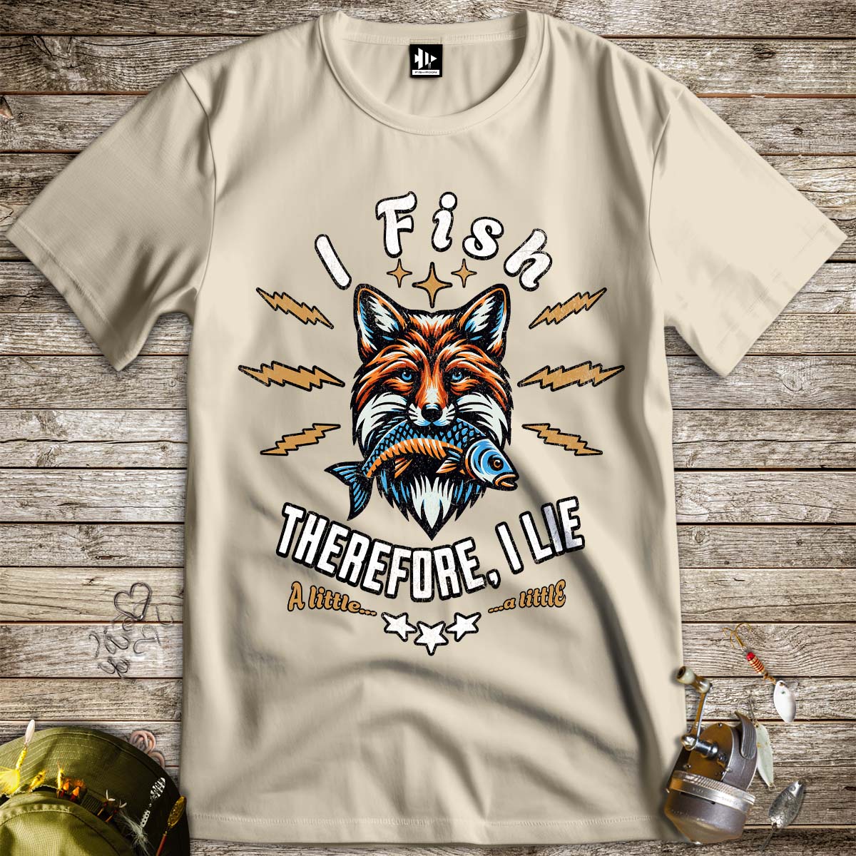 I Fish, Therefore I Lie... A Little Tee-funny fishing t shirt-FISH-ROOM LLC