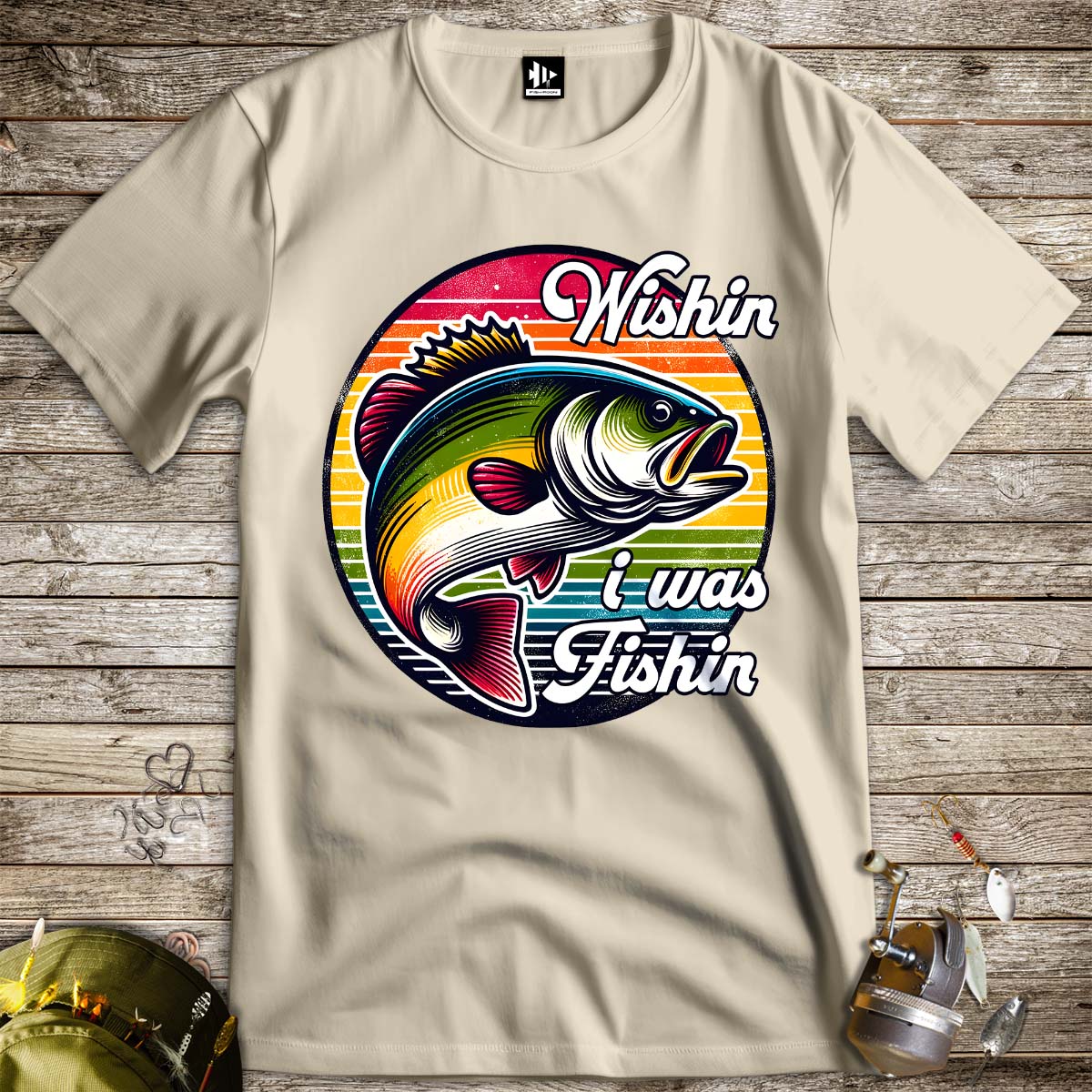 Wishin' I was Fishin' Tee-funny fishing t shirt-FISH-ROOM LLC