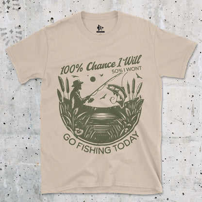 100% Fishing Day Tee Sand T-Shirt