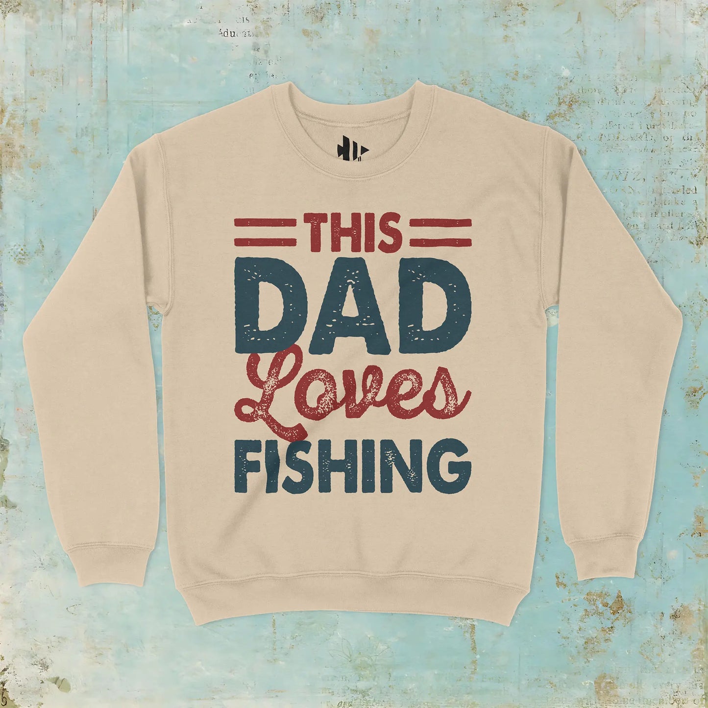 Sand, This Dad Loves Fishing Crewneck Sweatshirt – fish-room