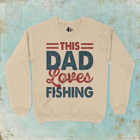 Sand, This Dad Loves Fishing Crewneck Sweatshirt – fish-room