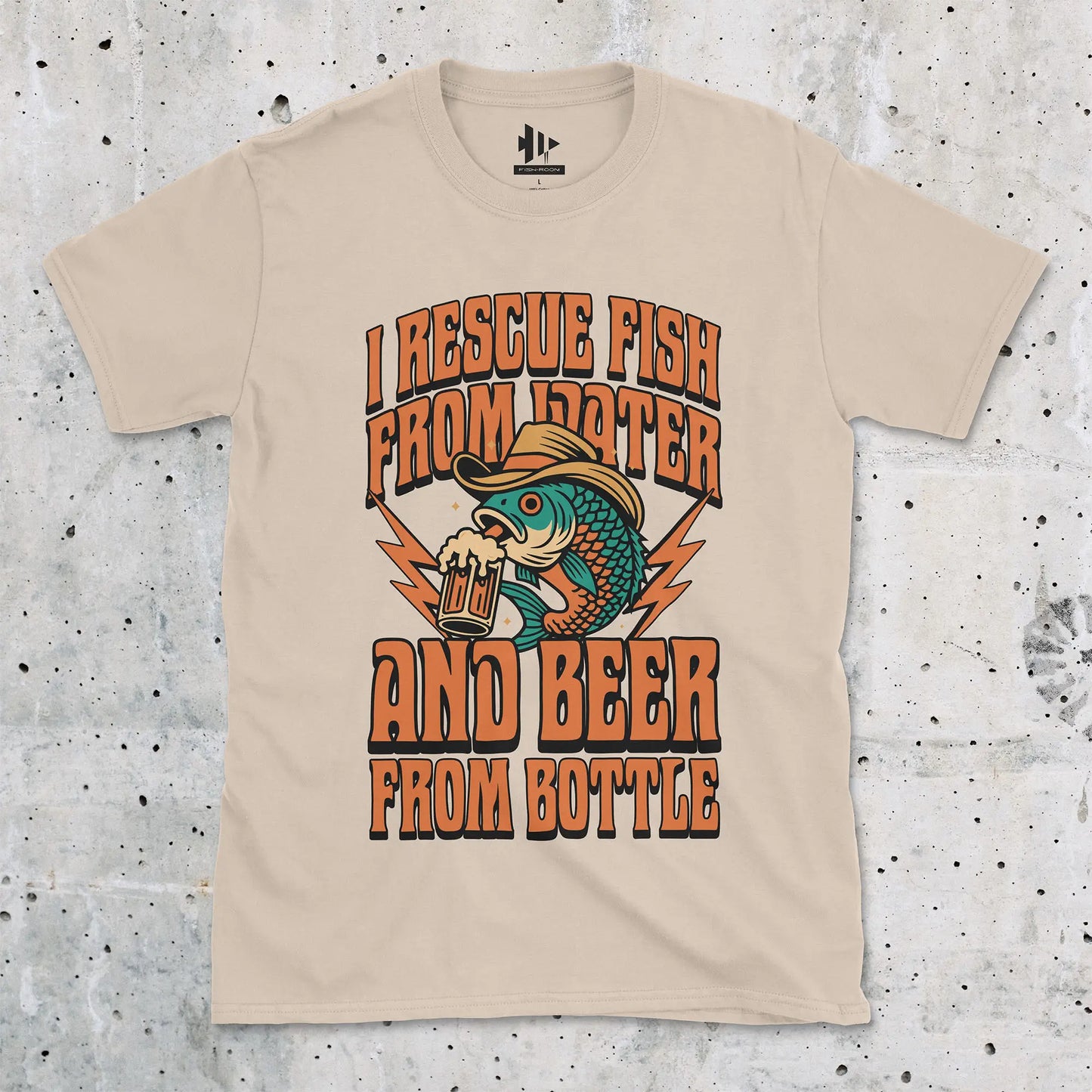 Beer & Bass – Classic Combo Tee Sand T-Shirt
