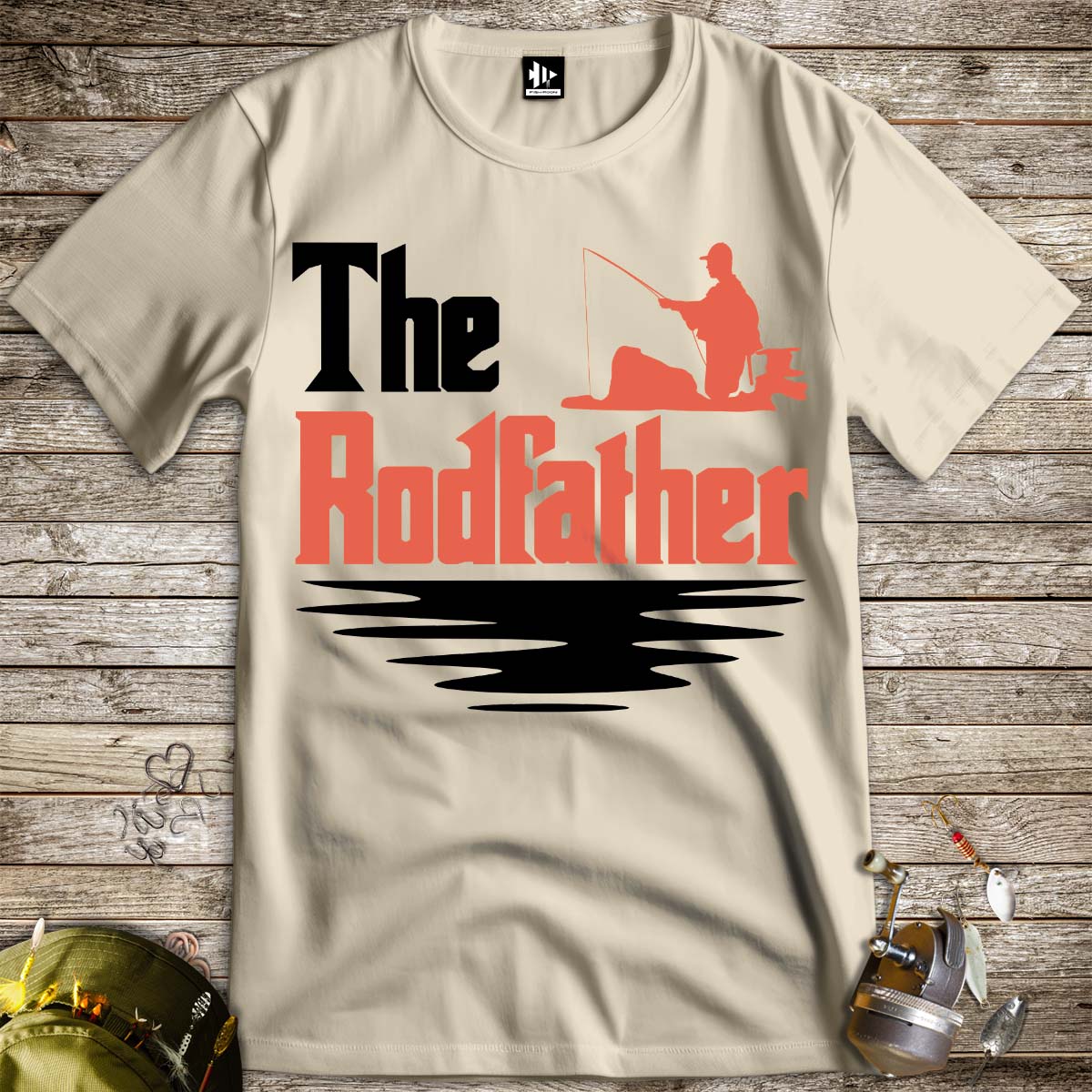 The Rodfather Tee-funny fishing t shirt-FISH-ROOM LLC