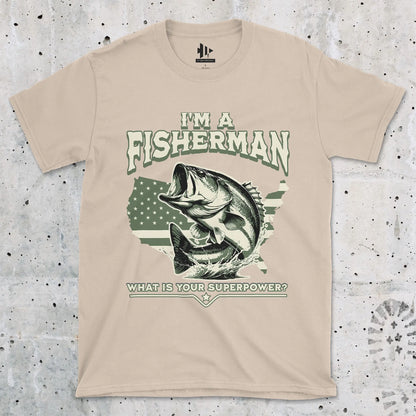Fisherman Superpower Tee Sand T-Shirt