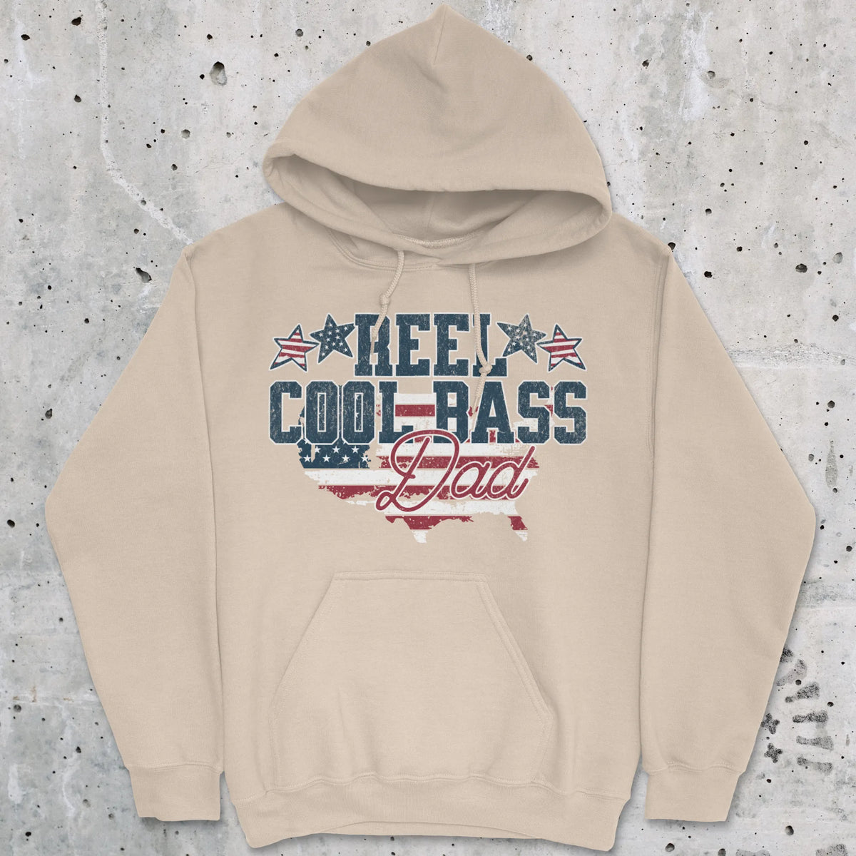 Sand, Reel Cool Bass Dad Hoodie – fish-room