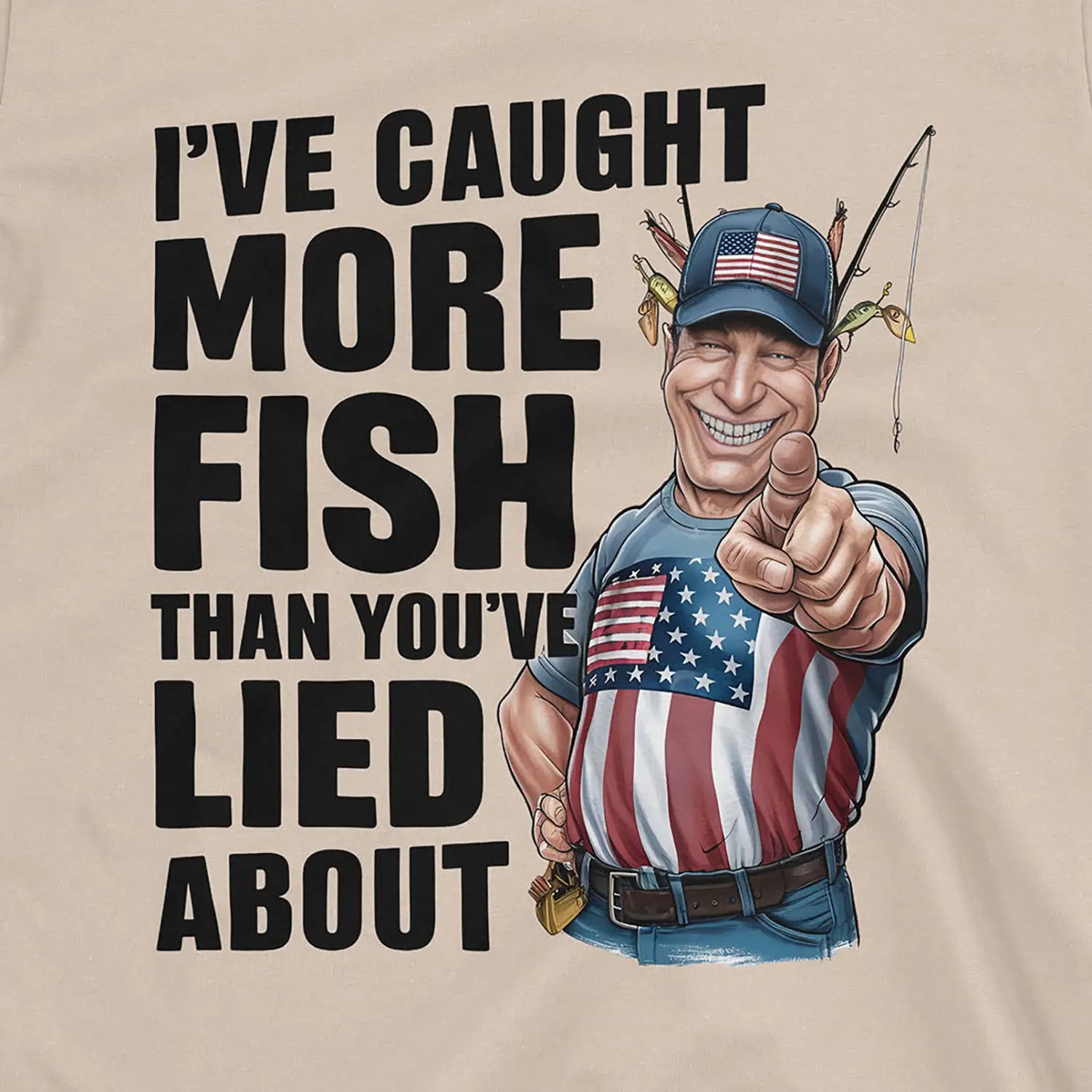 Sand, I've Caught More Fish Than You Lied About USA Tee – fish-room
