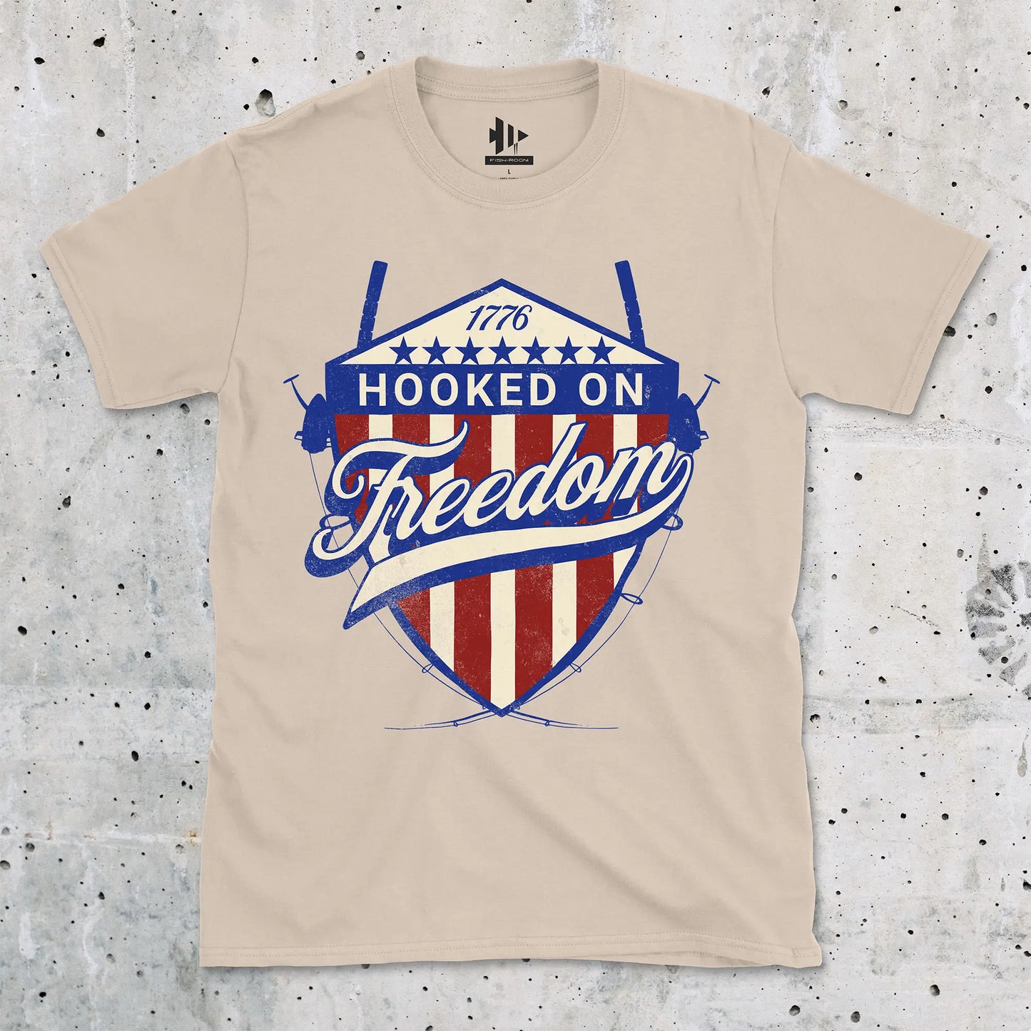 Sand, Hooked On Freedom Tee – fish-room