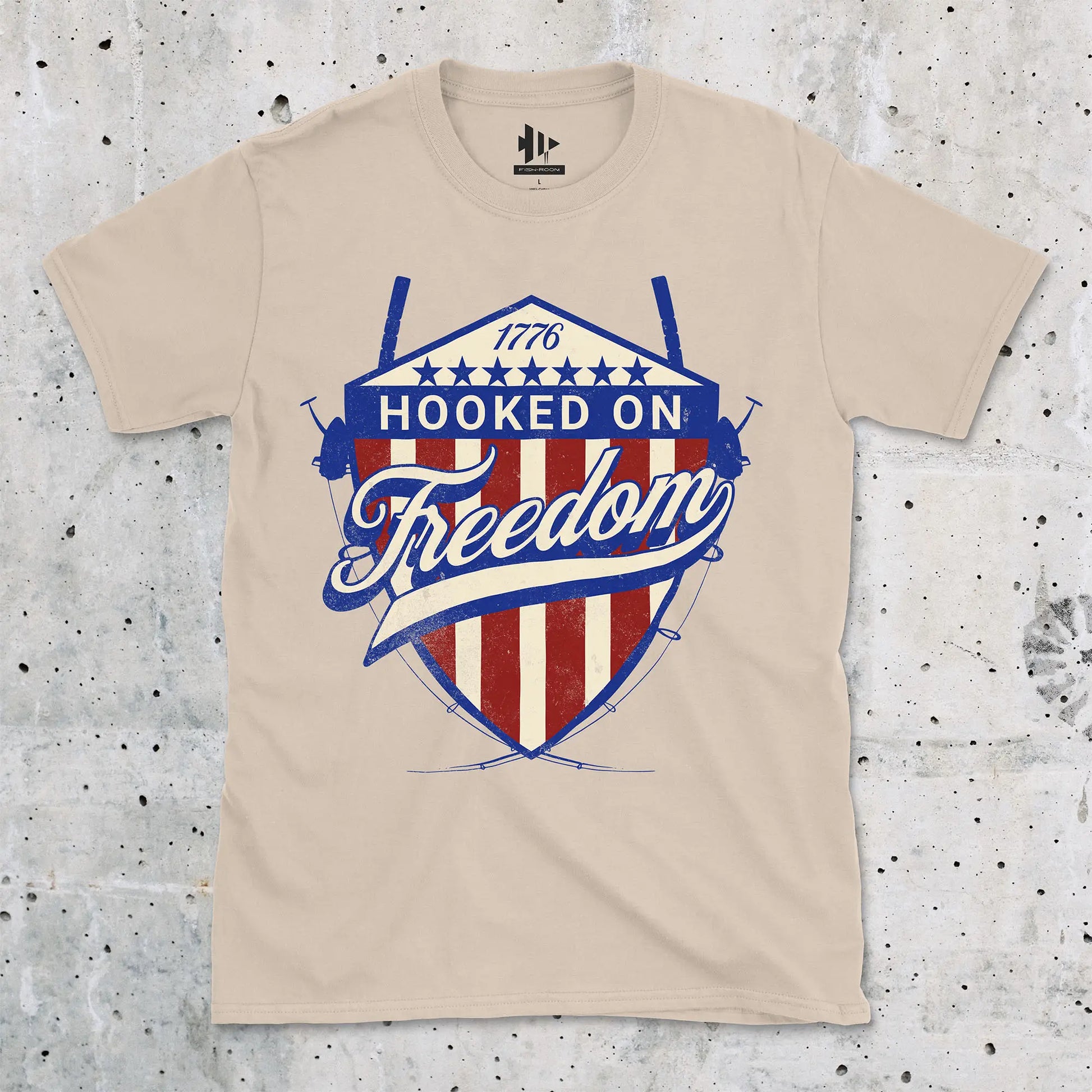 Sand, Hooked On Freedom Tee – fish-room