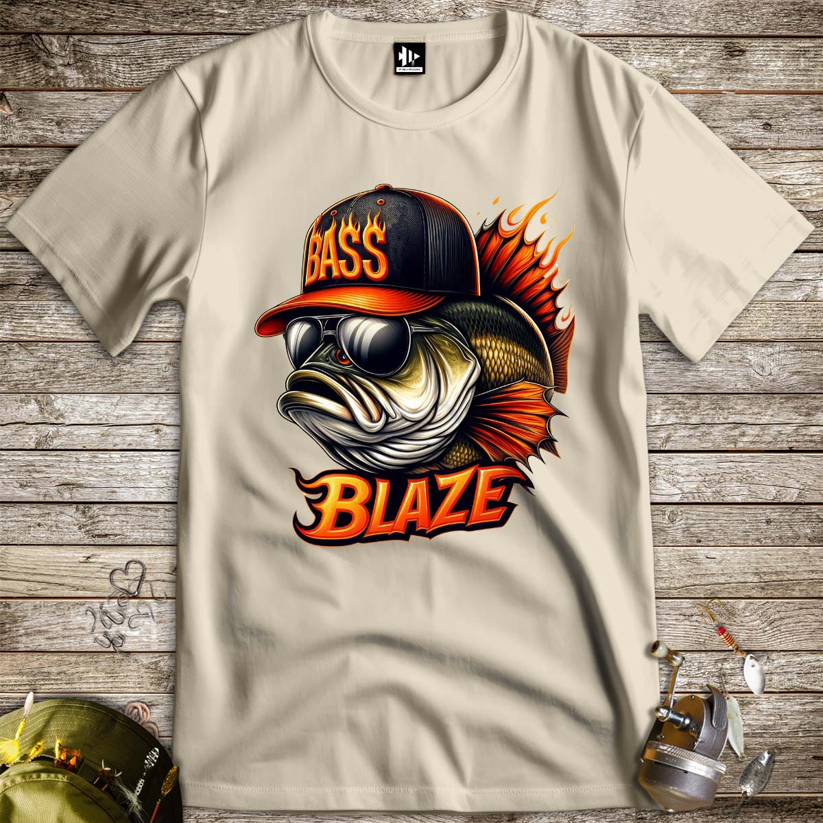 Bass Blaze Tee-funny fishing t shirt-FISH-ROOM LLC