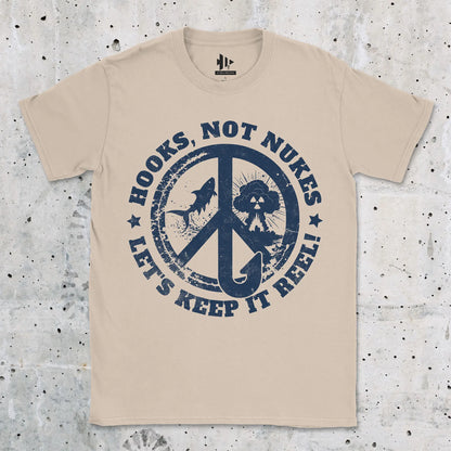 Sand, Hooks, Not Nukes – Let’s Keep It Reel! Tee – fish-room