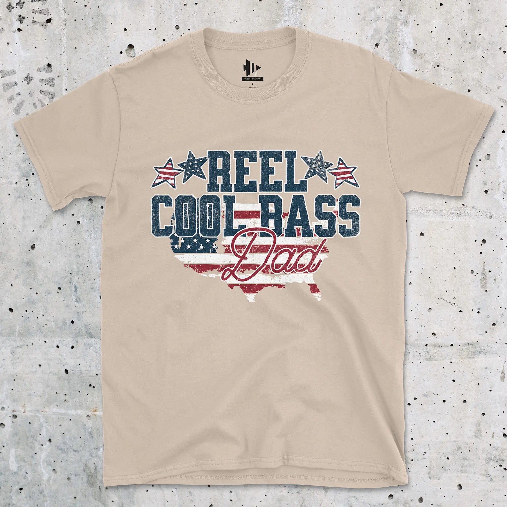 Sand, Reel Cool Bass Dad Tee – fish-room