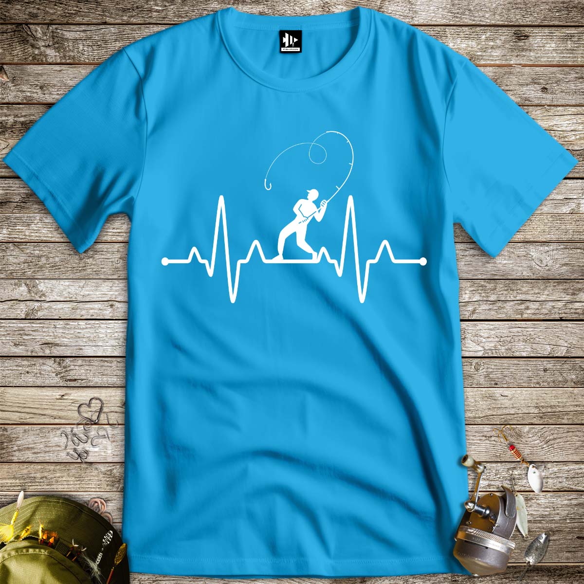 Fisherman's Heart Line Tee-funny fishing t shirt-FISH-ROOM LLC