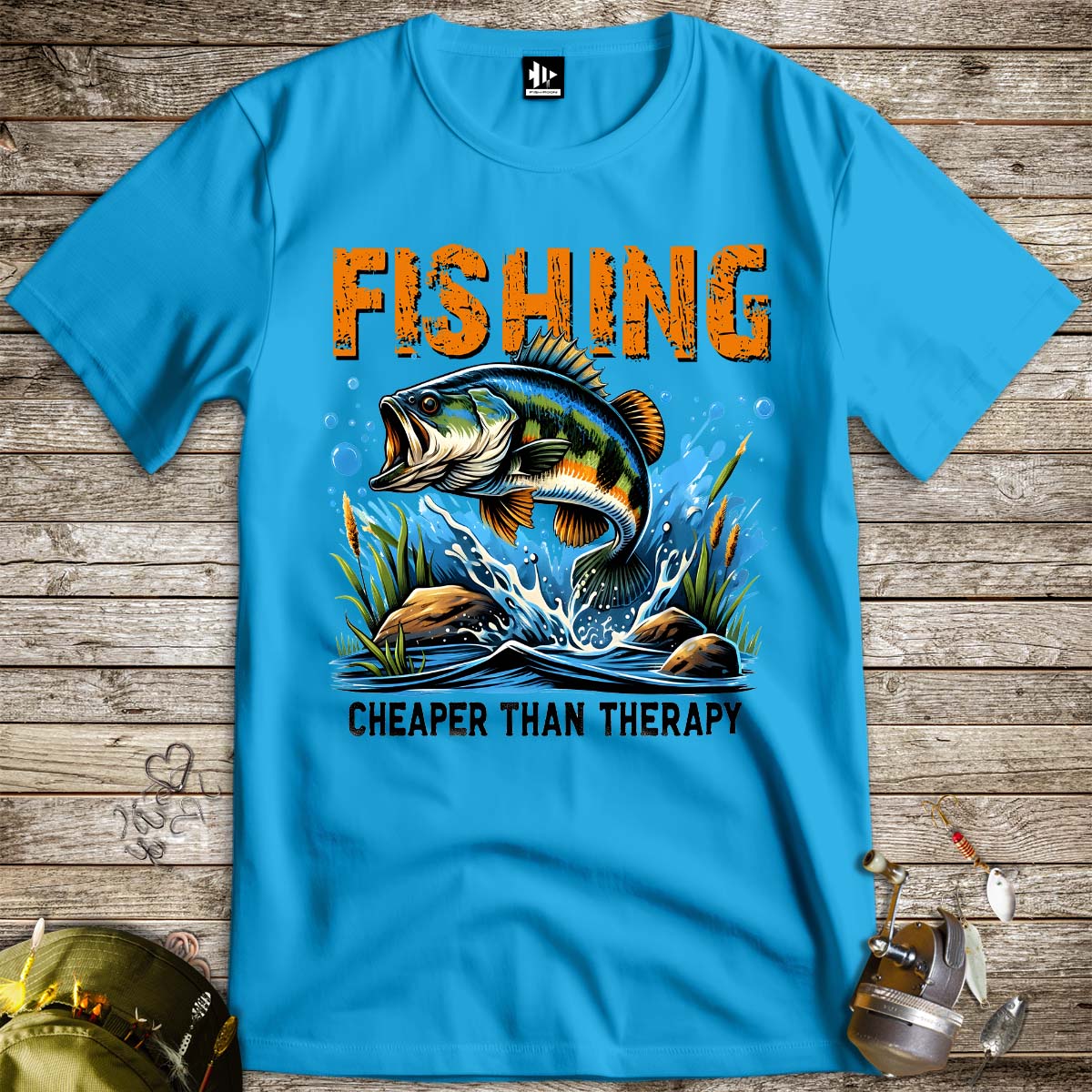 Cheaper Than Therapy Tee-funny fishing t shirt-FISH-ROOM LLC
