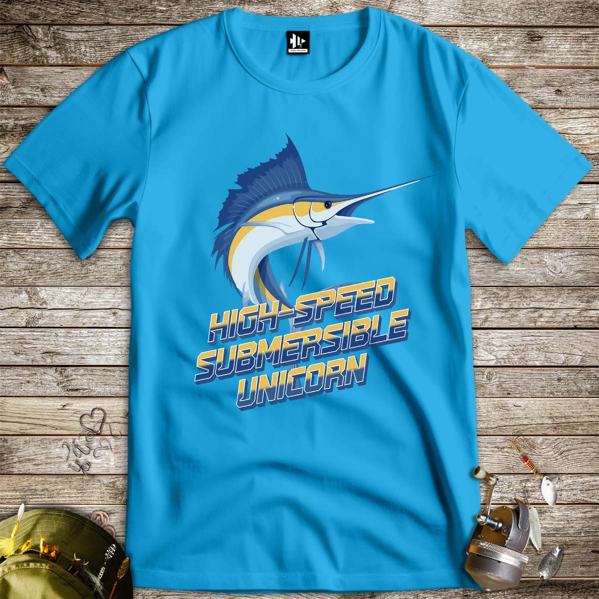 High-Speed Submersible Unicorn Tee-funny fishing t shirt-FISH-ROOM LLC