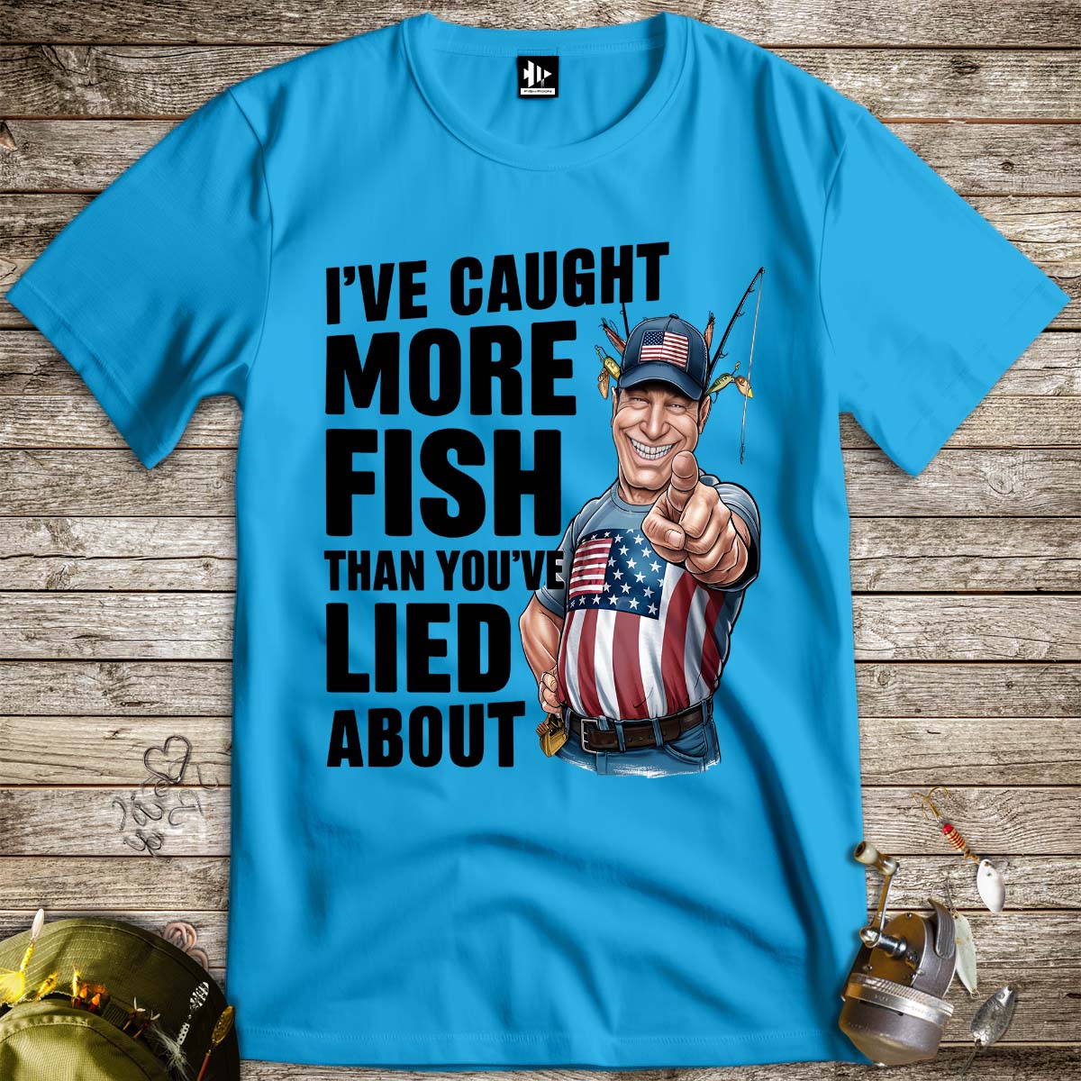 I've Caught More Fish Than You Lied About USA Tee-funny fishing t shirt-FISH-ROOM LLC