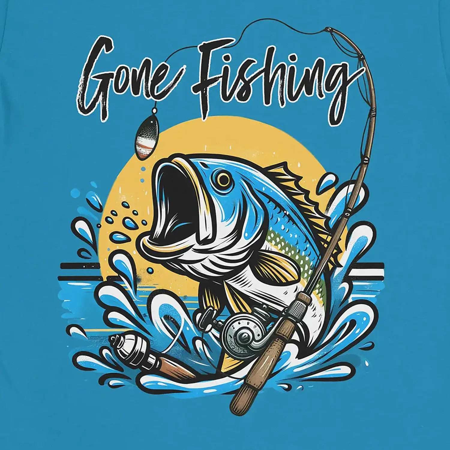 Gone Fishing Tee Sapphire T-Shirt