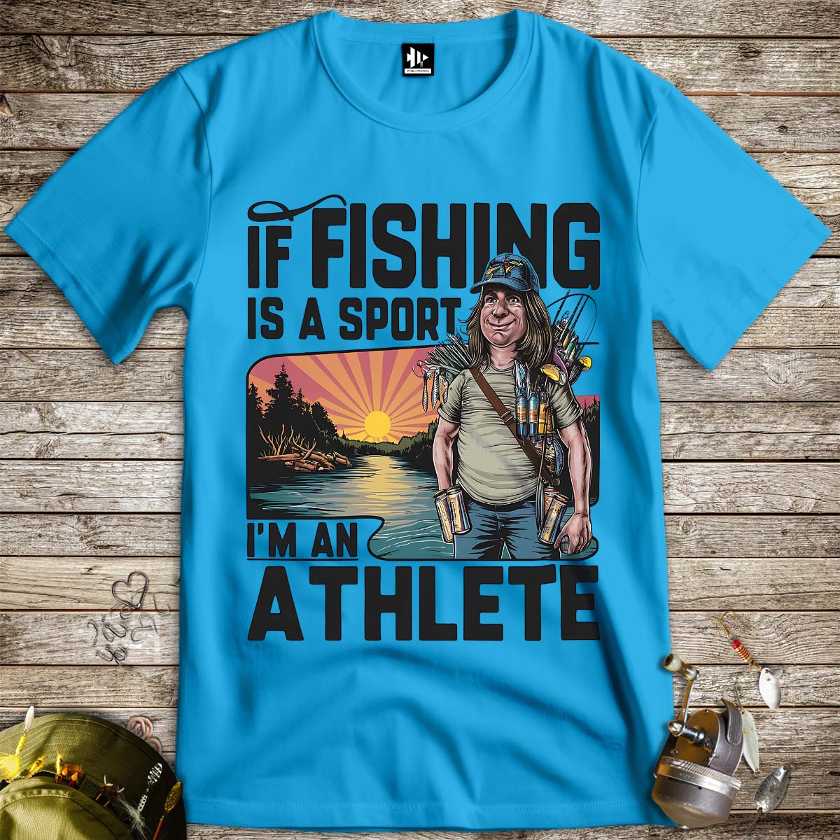 Fishing Athlete Tee-funny fishing t shirt-FISH-ROOM LLC