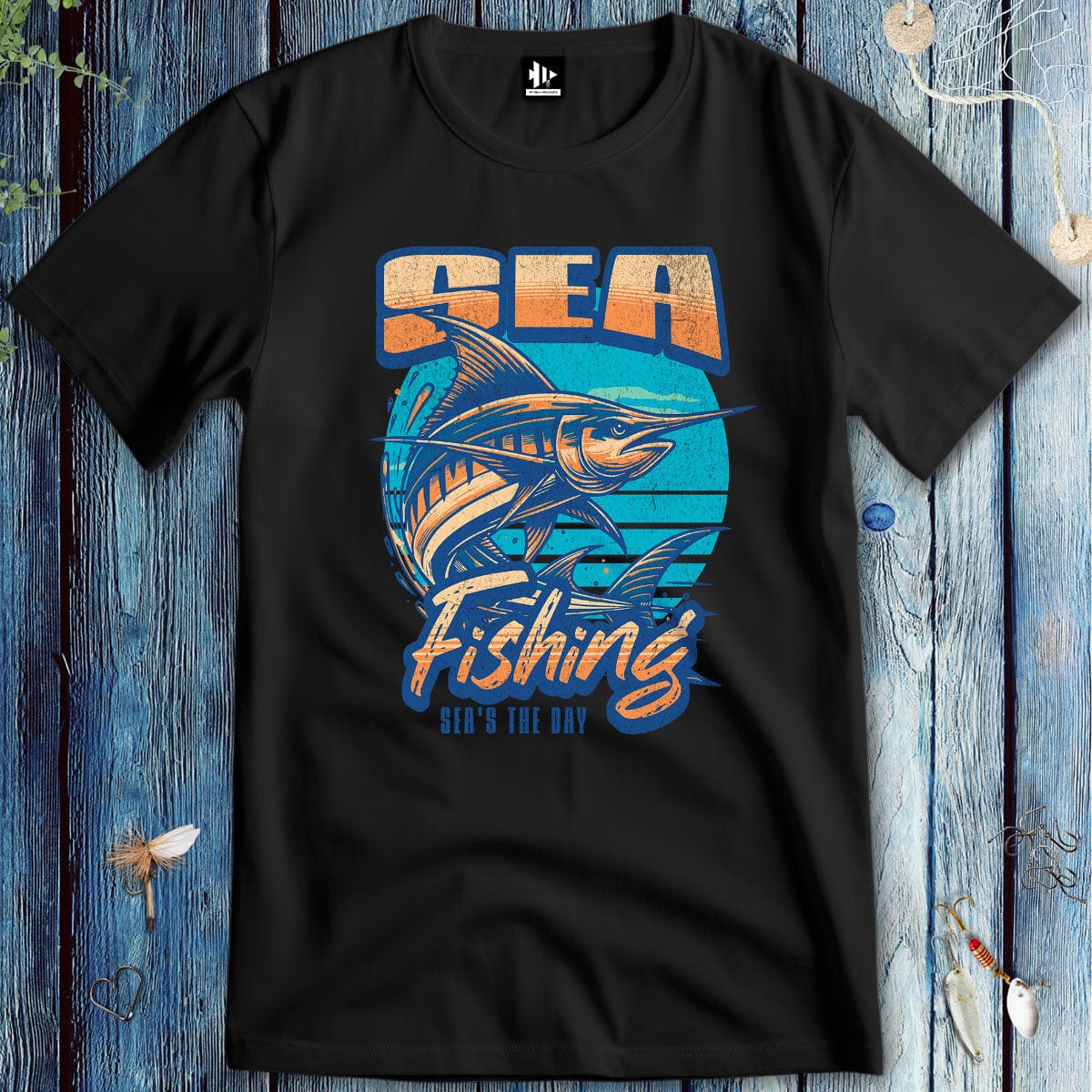 fish-room llc T-Shirt Black / S Sea Fishing, Sea's the day  T-Shirt