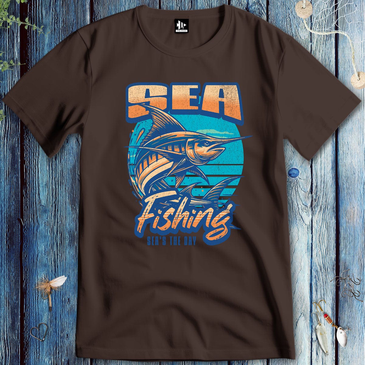 fish-room llc T-Shirt Dark Chocolate / S Sea Fishing, Sea's the day  T-Shirt