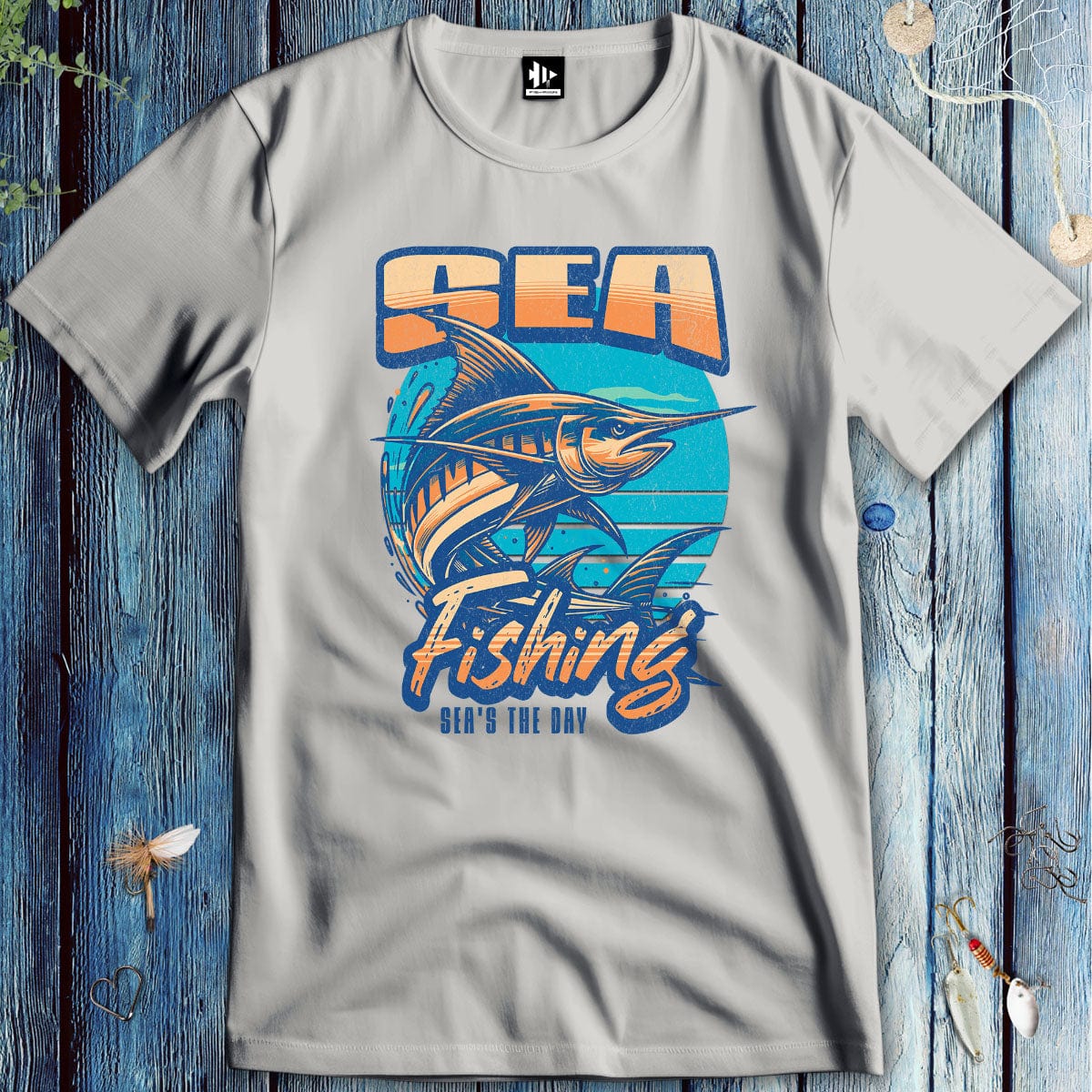 fish-room llc T-Shirt Ice Grey / S Sea Fishing, Sea's the day  T-Shirt