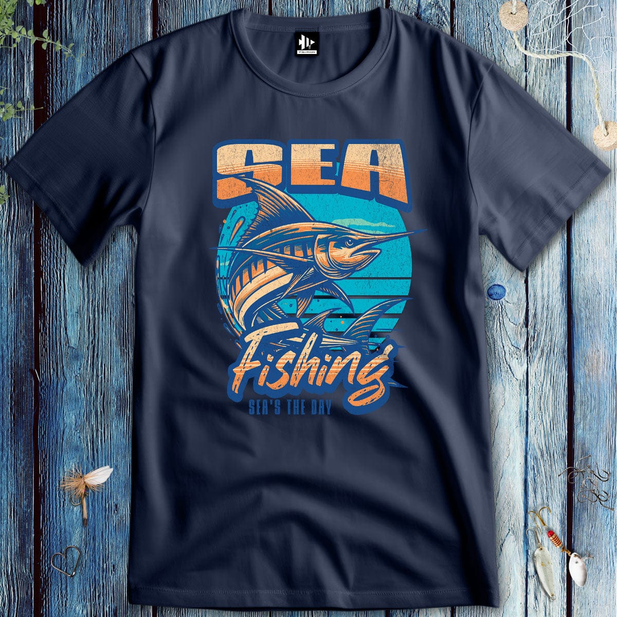 fish-room llc T-Shirt Navy / S Sea Fishing, Sea's the day  T-Shirt