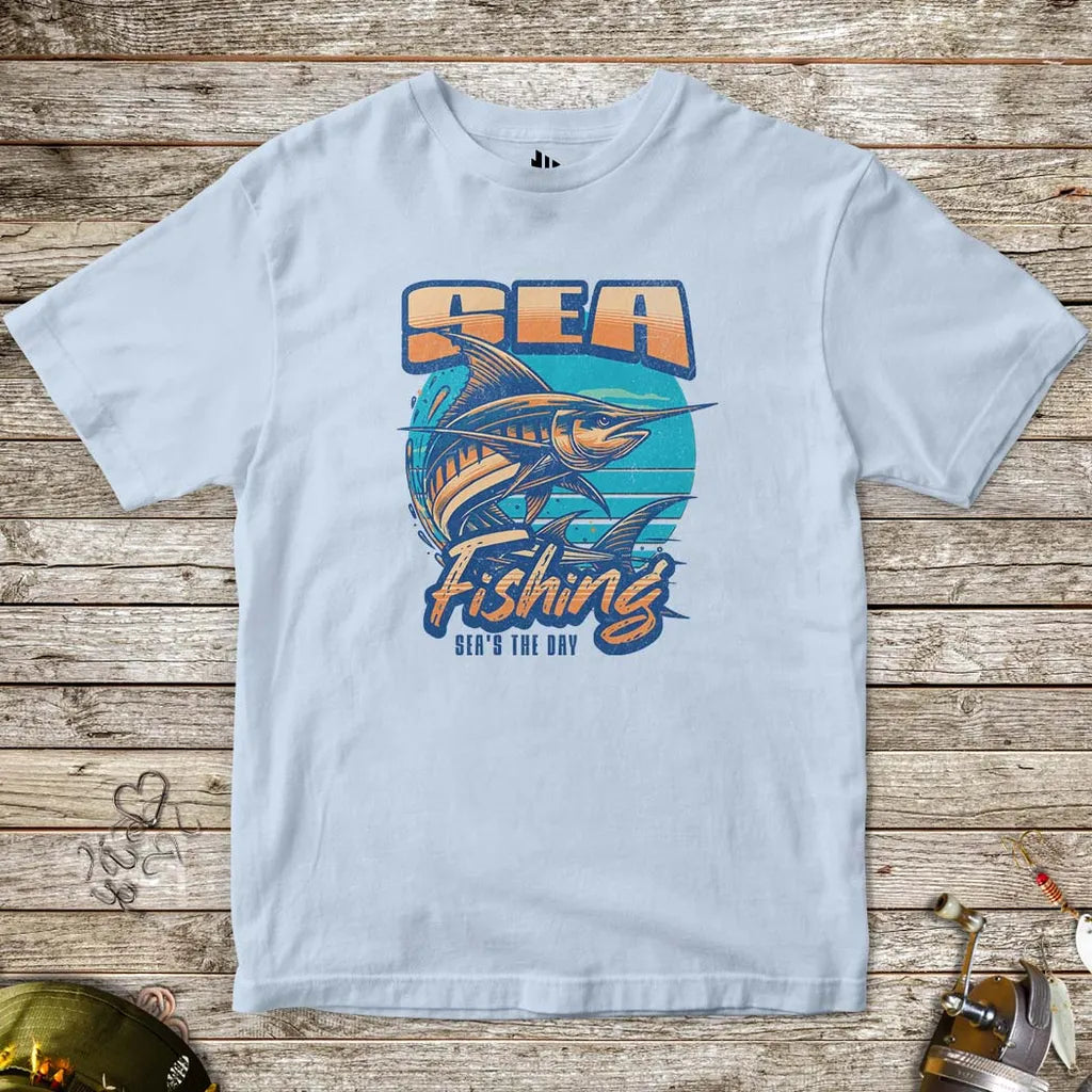 Light Blue, Sea Fishing, Sea's the day Tee for Kids – fish-room
