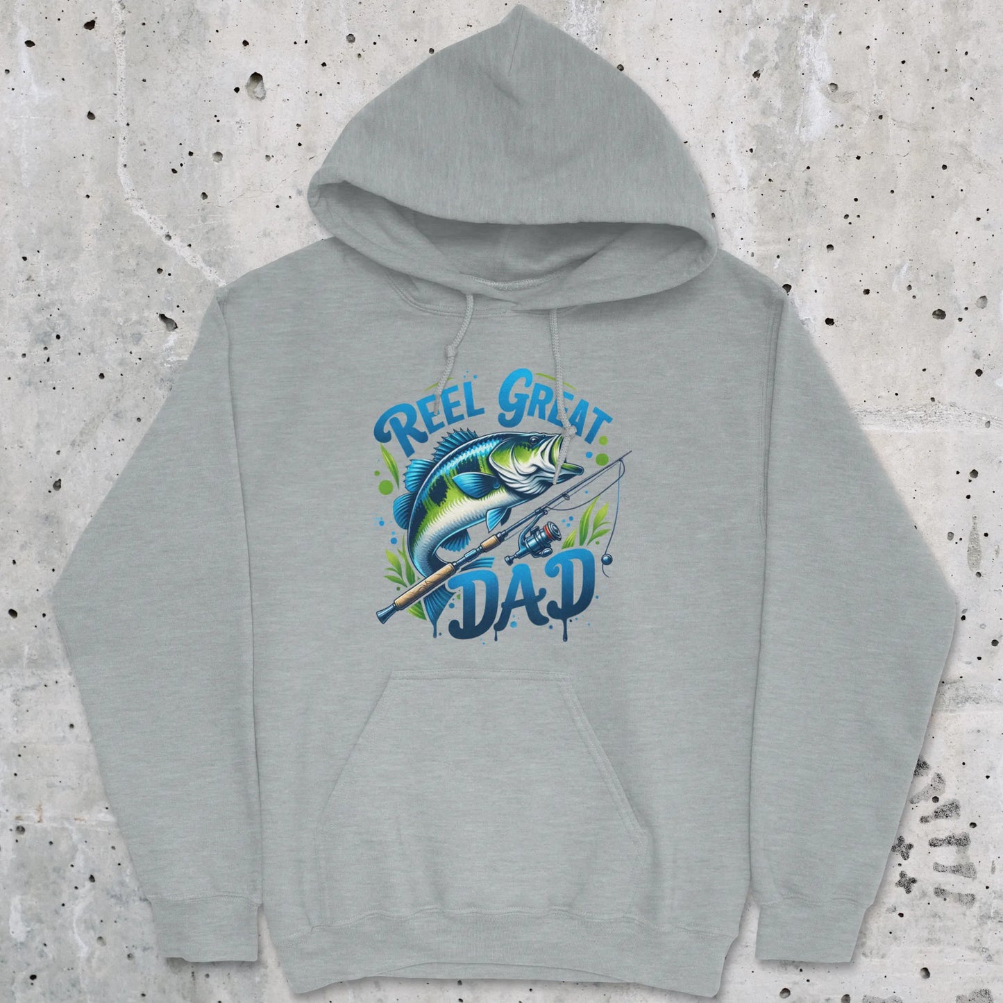 Sport Grey, Reel Great Dad Hoodie – fish-room