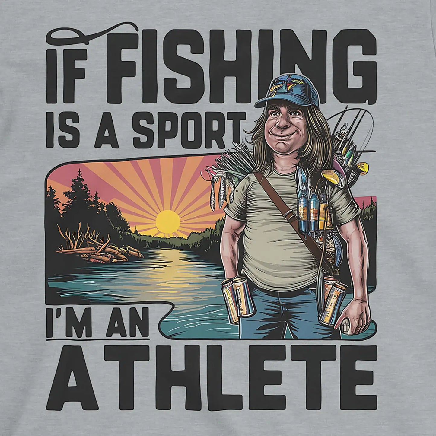 Sport Grey, Fishing Athlete Tee – fish-room