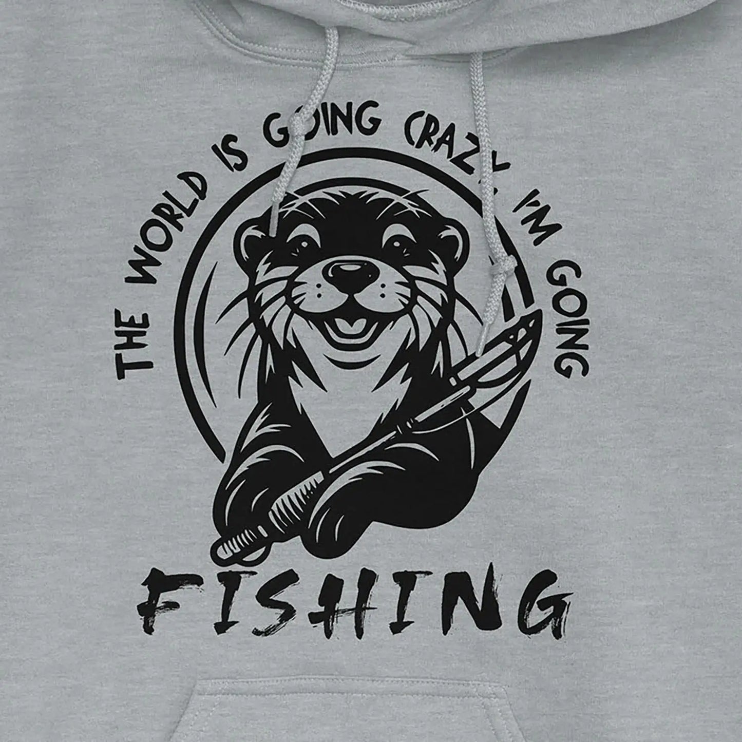 Sport Grey, The World is Going Crazy, I'm Going Fishing Hoodie – fish-room