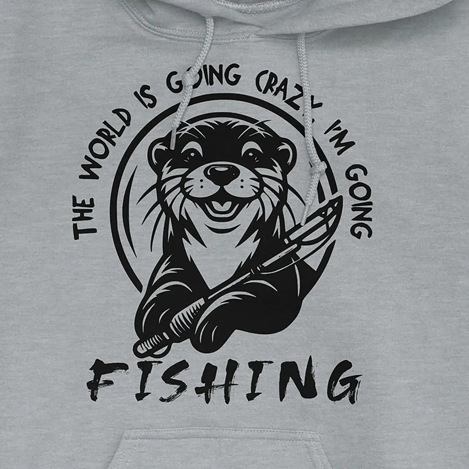 Sport Grey, The World is Going Crazy, I'm Going Fishing Hoodie – fish-room