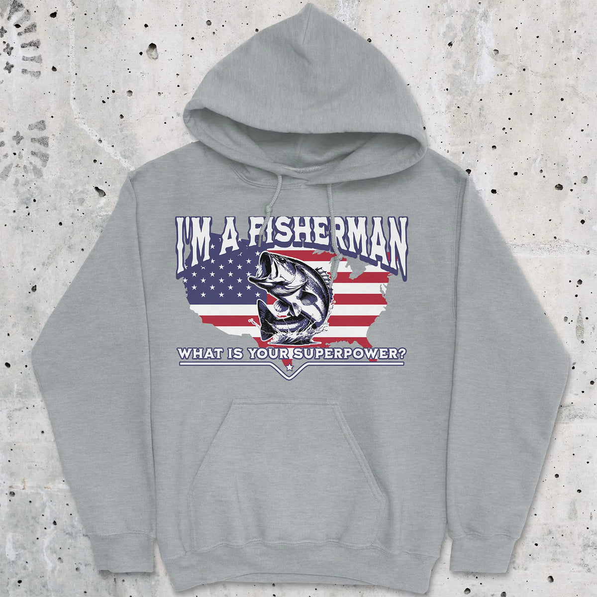 Sport Grey, Fisherman Superpower Hoodie – fish-room