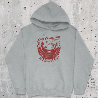 Sport Grey, 100% Fishing Day Hoodie – fish-room