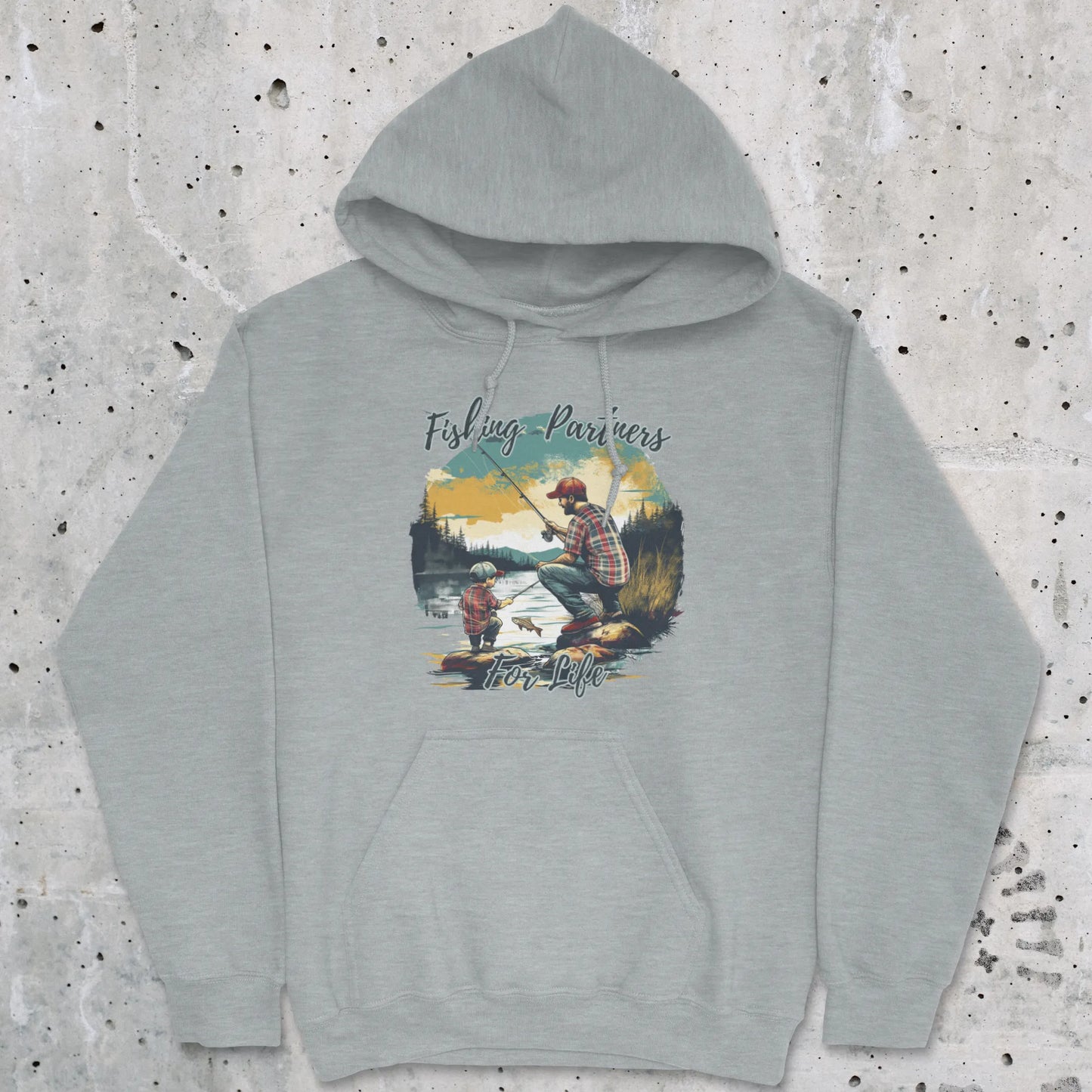 Sport Grey, Fishing Partners for Life Hoodie – fish-room