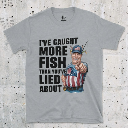 Sport Grey, I've Caught More Fish Than You Lied About USA Tee – fish-room