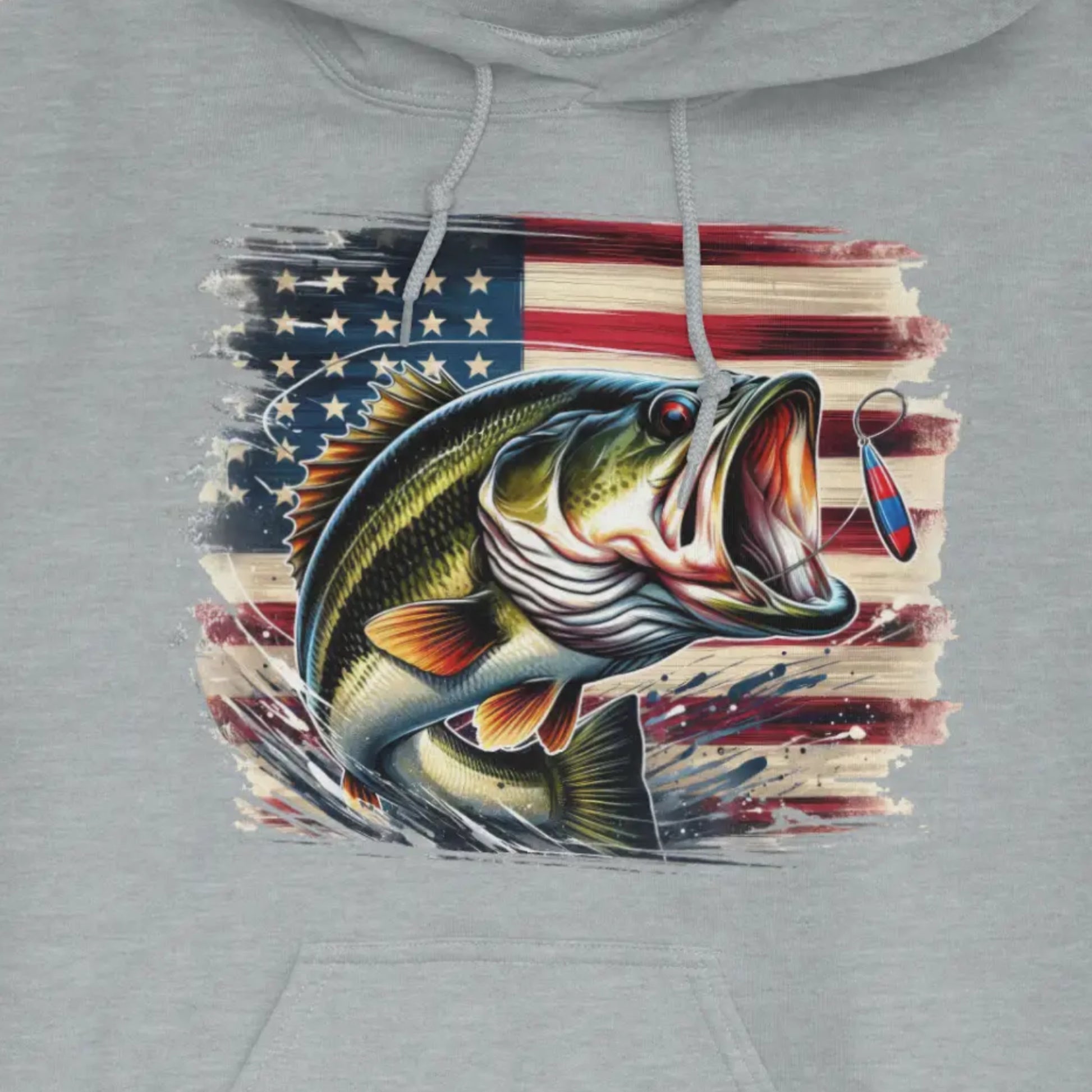 Sport Grey, American Bass Hoodie – fish-room