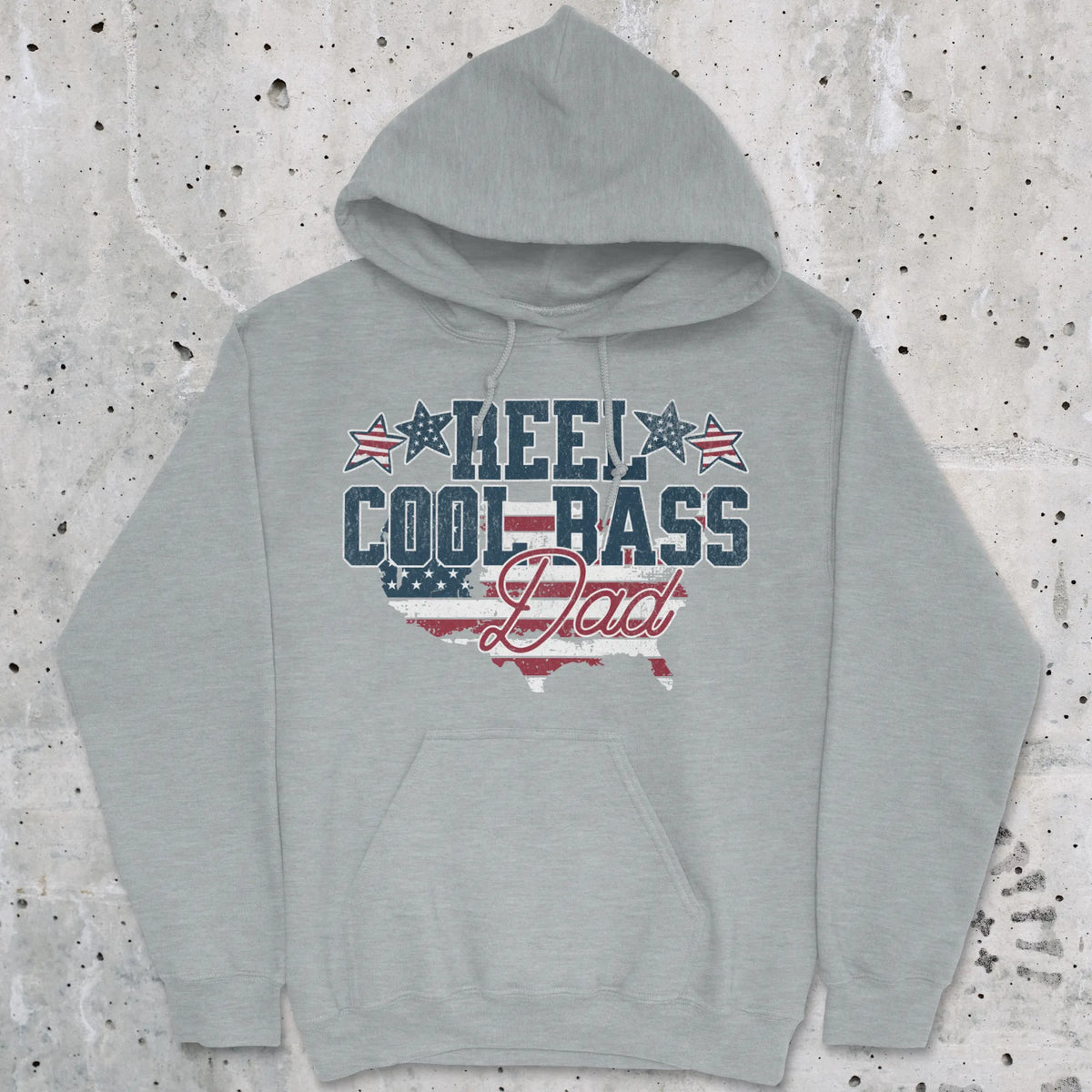 Sport Grey, Reel Cool Bass Dad Hoodie – fish-room