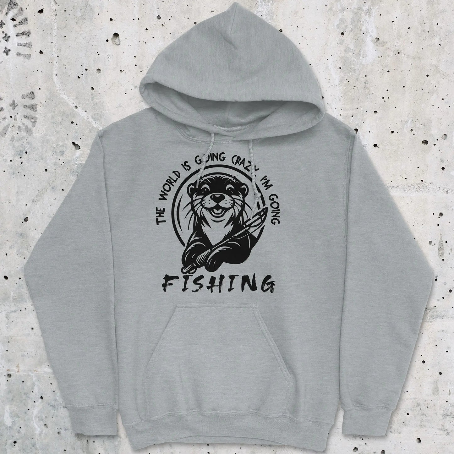 Sport Grey, The World is Going Crazy, I'm Going Fishing Hoodie – fish-room