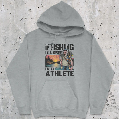 Sport Grey, Fishing Athlete Hoodie – fish-room