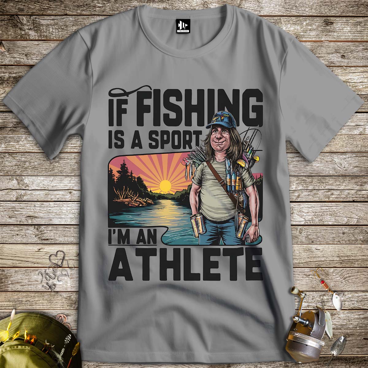 Fishing Athlete Tee-funny fishing t shirt-FISH-ROOM LLC