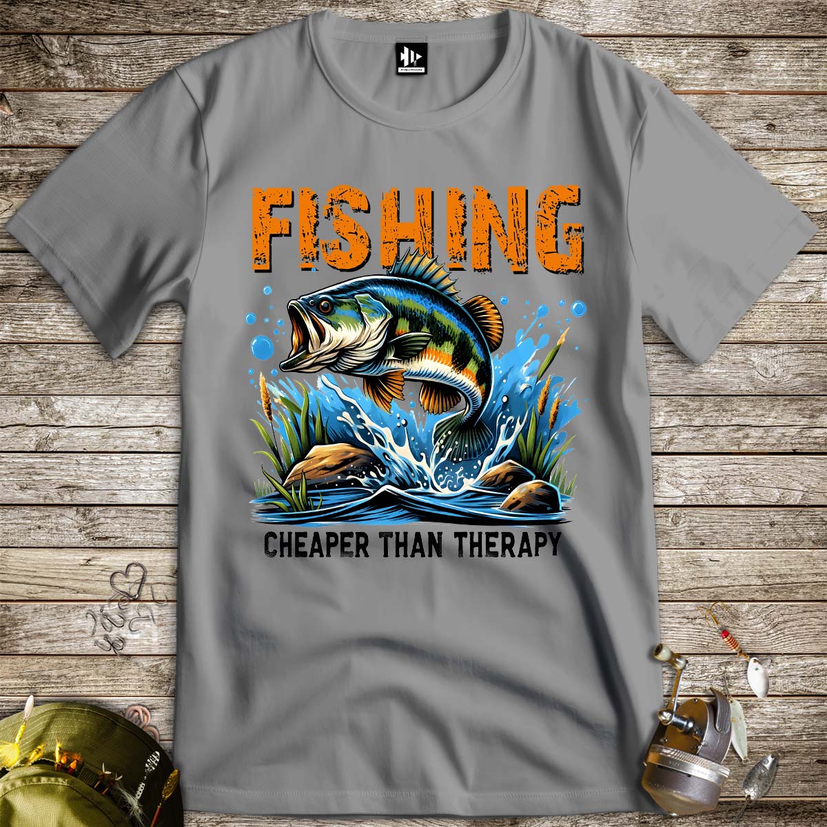 Cheaper Than Therapy Tee-funny fishing t shirt-FISH-ROOM LLC